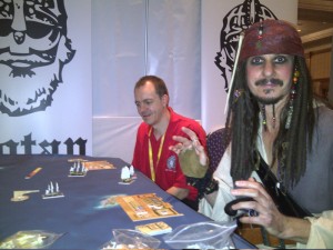 Even the "pirate" Jack Sparrow stopped there to take a look at the game!