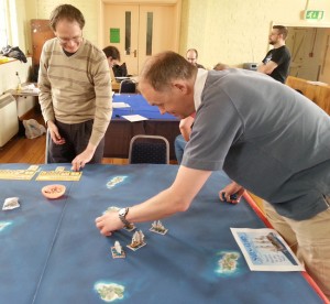 Sails of Glory game at  Naval Wargames Show. 