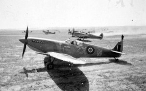 The Spitfire Mk IXc EN315, flown by Stanislaw Skalski  at No.145 Squadron.