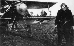 Hauptmann Oswald Boelcke, dressed in flying kit and about to fly his Albatros D.Il.