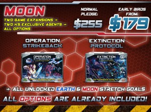 All the rewards of the Earth level, plus  all the Options (Red) and Red and Blue stretch goals.