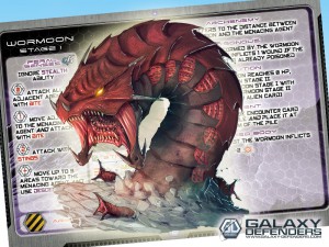 Wormoon: Master Alien with oversized card.