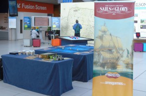 The Sails of Glory display set out ready for action.