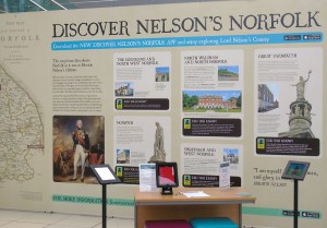 A panel of Nelson's Norfolk exhibition.