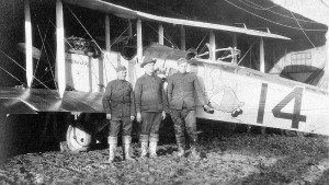 An Airco DH.4 painted with the Dutch Girl insignia of the 50th Aero Squadron.