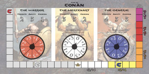 Preview of the Conan Reference Board that handles the growth of Conan as a hero.