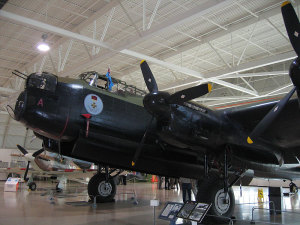 One of the two airworthy Lancaster preserved, on display at the Canadian Warplane Heritage Museum (CWHM).