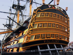 HMS Victory today: the Flagship of the First Sea Lord and a living museum ship. 