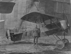 Fokker E.V "butin de guerre" serving the Belgium Air Force, with the pilot Van Cothem, in 1919.