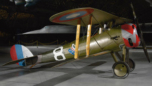 Nieuport 28 on dispiay at the Smithsonian National Air and Space Museum.