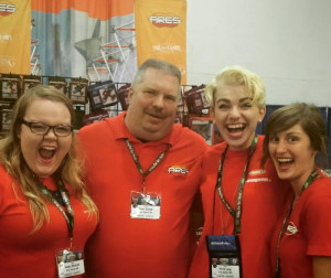 The cheerful Ares team at Origins.