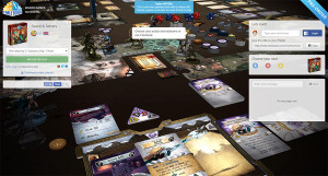 Virtual gaming table of Sword and Sorcery on Tabletopia.
