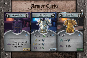 Armor cards: the second step in Defense stage, armors offer protection from enemy attacks.