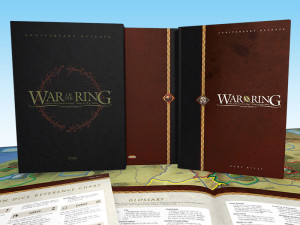 War of the Ring Anniversary Release: Deluxe Edition of the Game Rules and the Strategy Companion, enclosed in a special slipcase.