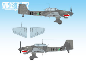 An example of decalc for customization of the Junkers Ju.87 B-2.