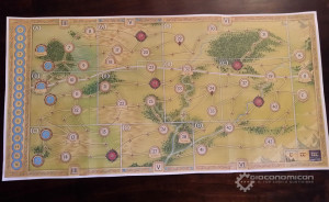 Prototype board of The Hunt for the Ring.