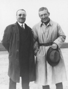 With François Coli, Nungesser (right) disappeared trying to make the first transatlantic flight.