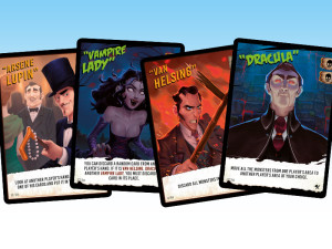 Monsters vs. Heroes: character cards.
