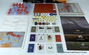 A view of the game's components.